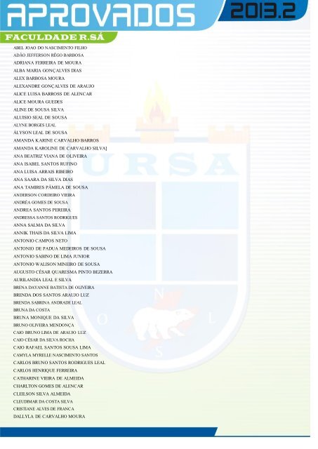 Abel Joao Do Nascimento Filho Adao Jefferson Rego Faculdade R Sa