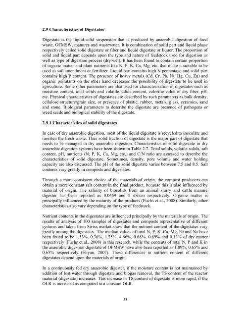 dry anaerobic digestion of municipal solid waste and digestate ...