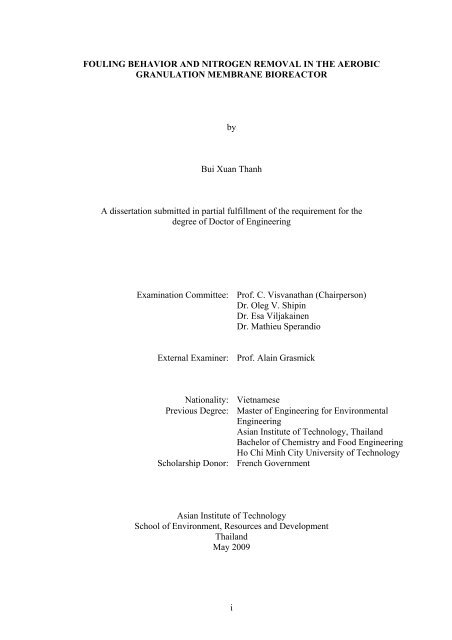 Table 2.2 from ENHANCED AEROBIC SLUDGE GRANULATION IN CYCLIC