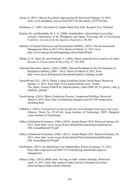 Evaluation of Plastic Waste Management in Thailand Using Material ...