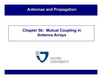 Mutual Coupling in Antenna Arrays Antennas and Propagation