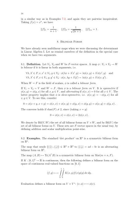 Linear Algebra II (pdf, 500 kB)