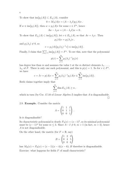 Linear Algebra II (pdf, 500 kB)