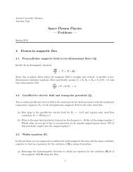 Space Plasma Physics ? Problems ? 4 Frozen-in magnetic flux