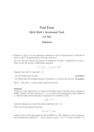 Solutions to Final Exam - Faculty.jacobs-university.de