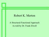 Robert K. Merton's Functional analysis - Faculty.rsu.edu