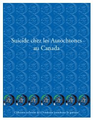 Suicide chez les Autochtones au Canada - Fondation autochtone de ...