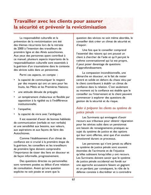 Comprendre les traumatismes vécus dans les pensionnats indiens ...