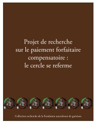 Projet de recherche sur le paiement forfaitaire compensatoire : le ...