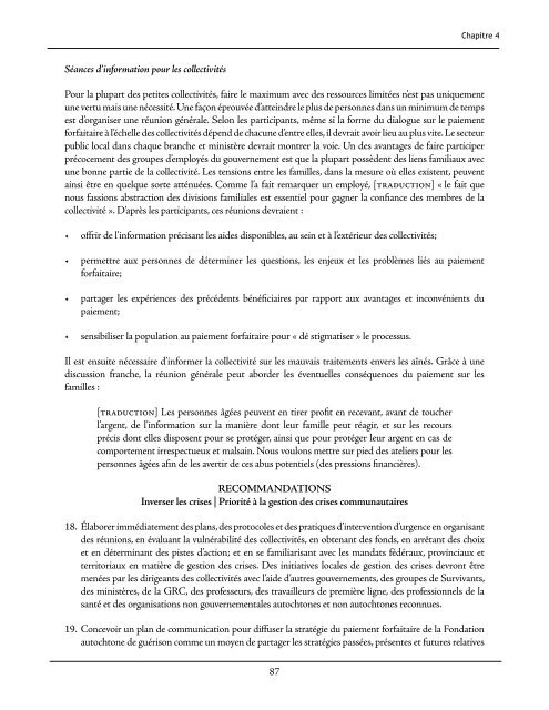 Projet de recherche sur le paiement forfaitaire compensatoire : le ...