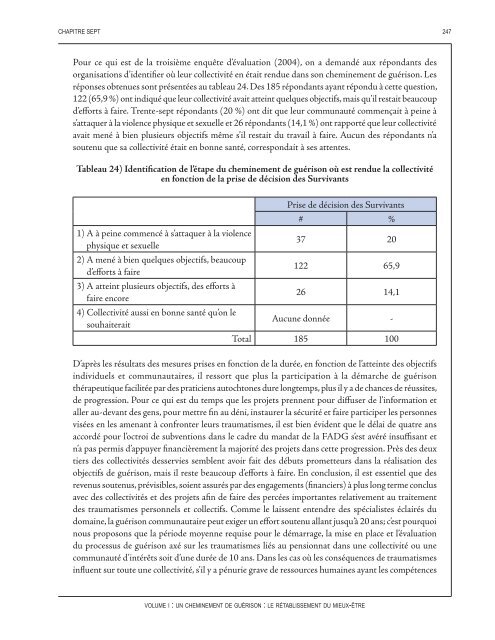 Un cheminement de guérison : Le rétablissement du mieux-être