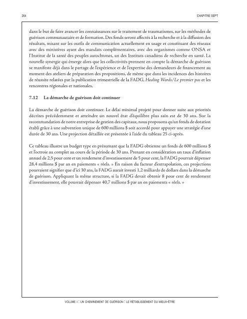 Un cheminement de guérison : Le rétablissement du mieux-être