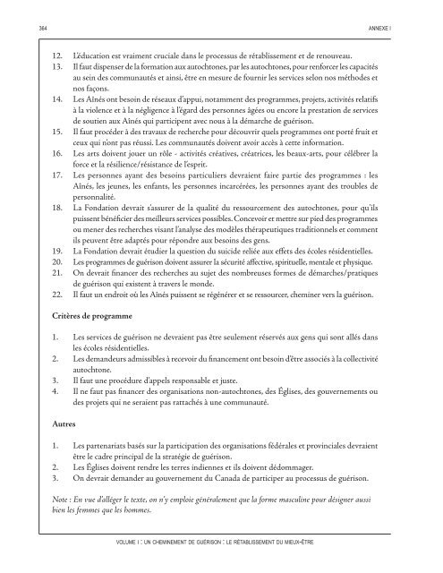 Un cheminement de guérison : Le rétablissement du mieux-être