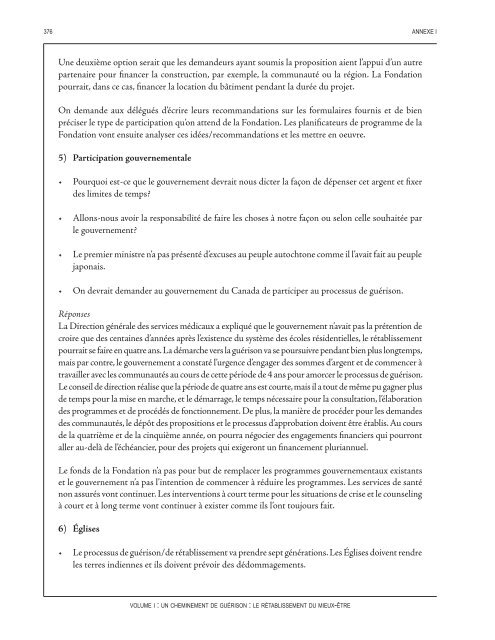 Un cheminement de guérison : Le rétablissement du mieux-être