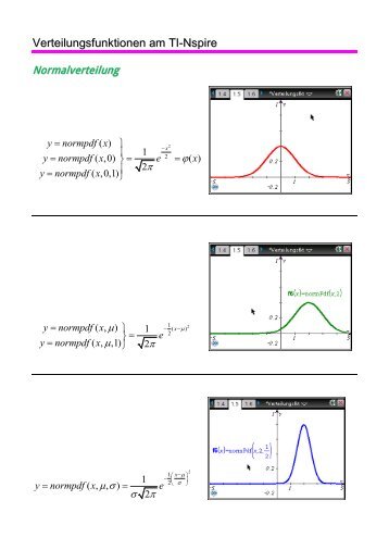 Verteilungsfunktionen am TI-Nspire