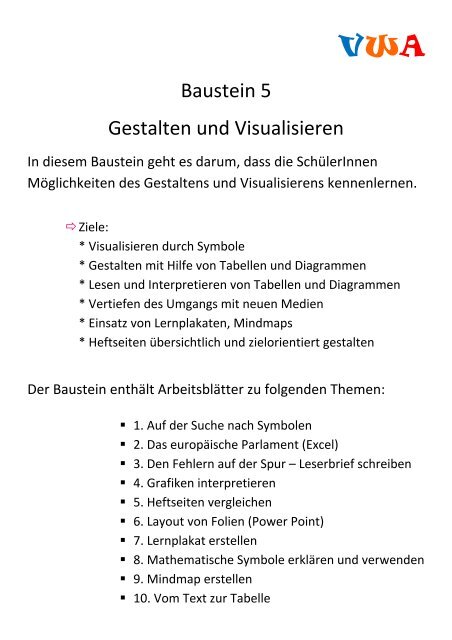 Baustein 5 Gestalten Und Visualisieren