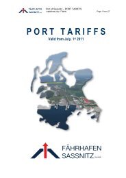 PORT TARIFFS - Fährhafen Sassnitz