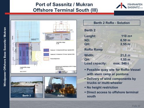 Windpower Offshore Base Mukran - Fährhafen Sassnitz