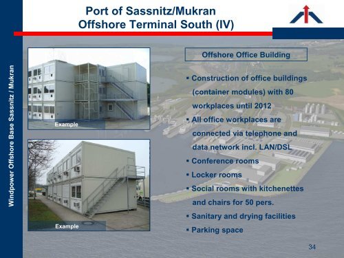 Presentation Windpower Offshore Base Mukran - Fährhafen Sassnitz
