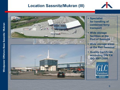 Presentation Windpower Offshore Base Mukran - Fährhafen Sassnitz