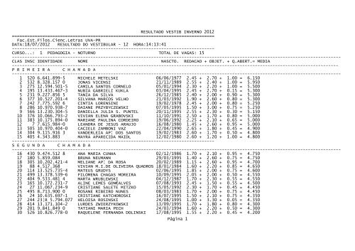 Bloco de notas - FAFIUV