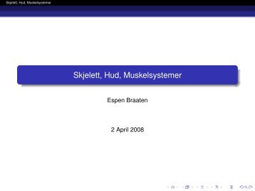 Skjelett, Hud, Muskelsystemer