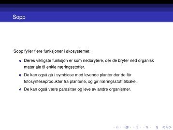 Sopp fyller flere funksjoner i økosystemet Deres viktigste funksjon er ...