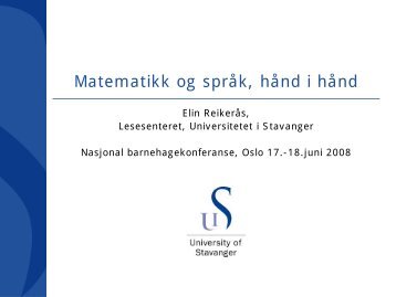 Matematikk og språk, hånd i hånd