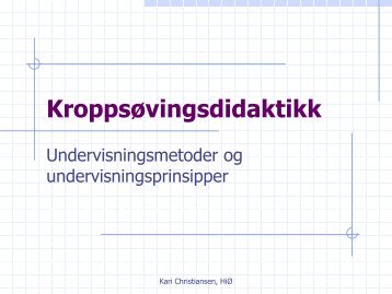 Kroppsøvingsdidaktikk