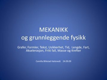 Mekanikk 1