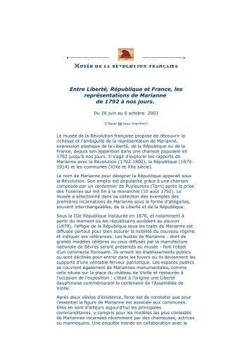 Entre Liberté, République et France, les représentations de ...