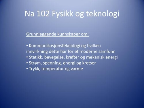 info om faget