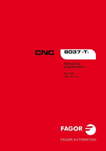 CNC 8037 T - Manual de programación - Fagor Automation