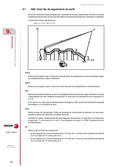 CNC 8037 T - Manual de programación - Fagor Automation