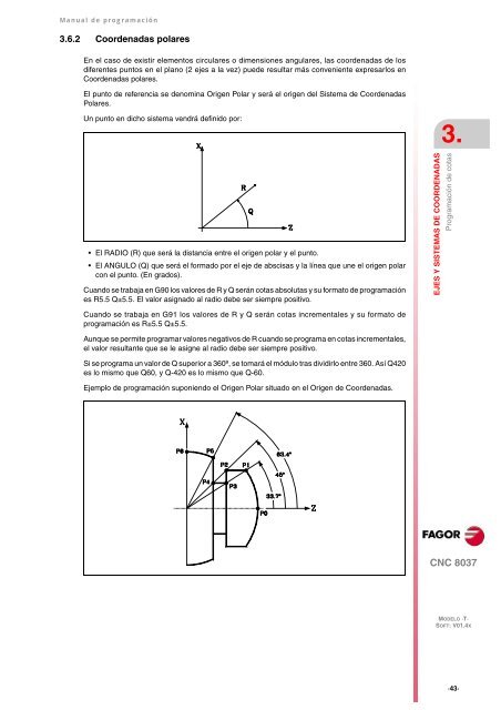 CNC 8037 T - Manual de programación - Fagor Automation