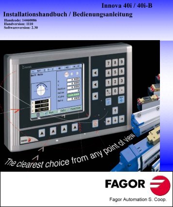 Innova 40i DRO manual - Fagor Automation