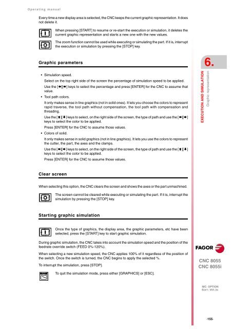 CNC 8055 - Operating manual (MC option) - Fagor Automation