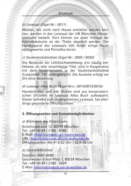 DER HYSTERIKER - Fachschaft Geschichte der LMU München - LMU