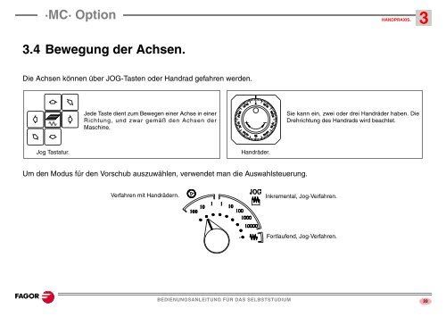 Bedienungsanleitung für das Selbststudium - Fagor Automation