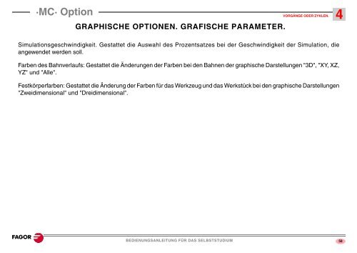 Bedienungsanleitung für das Selbststudium - Fagor Automation