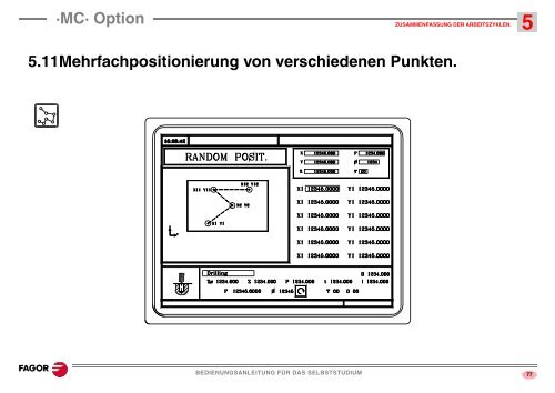 Bedienungsanleitung für das Selbststudium - Fagor Automation