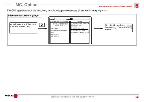 Bedienungsanleitung für das Selbststudium - Fagor Automation