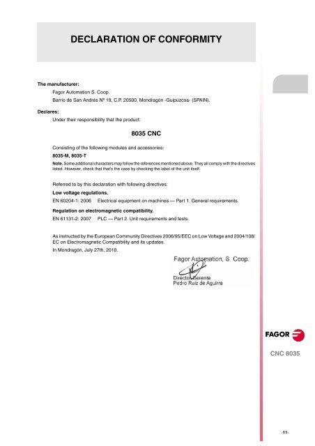 CNC 8035 - Programming manual - Fagor Automation