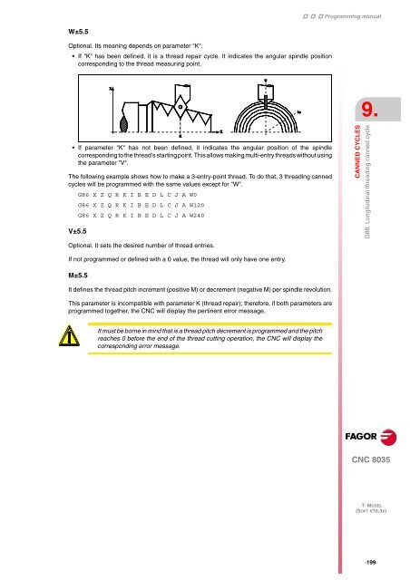 CNC 8035 - Programming manual - Fagor Automation