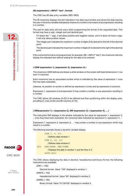 CNC 8035 - Programming manual - Fagor Automation