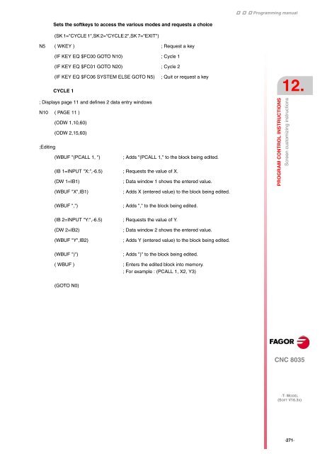 CNC 8035 - Programming manual - Fagor Automation