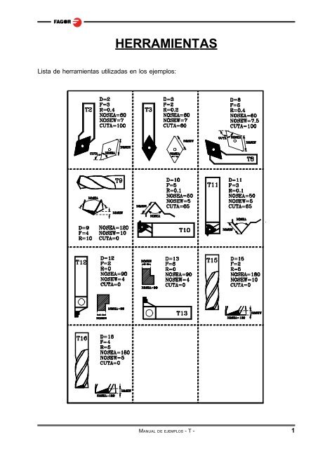 CNC 8055 - Ejemplos de programación (modelo ... - Fagor Automation