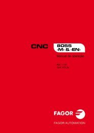 CNC 8055 - Manual de operação - Fagor Automation