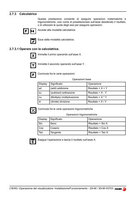 20i-M / 30i-M 20i-MB / 30i-MB Manuale ... - Fagor Automation