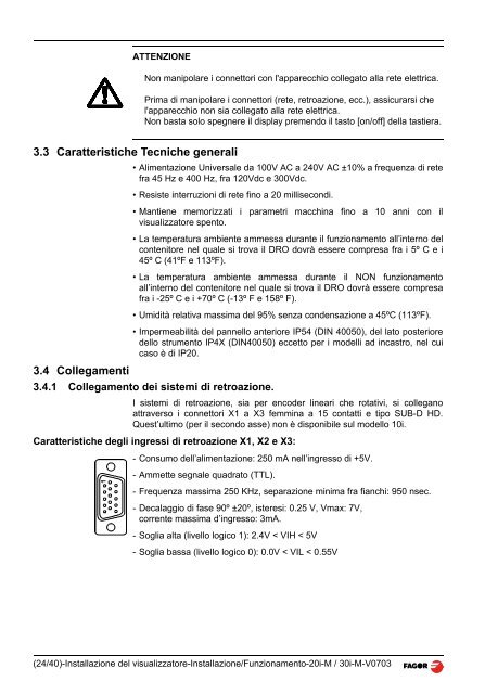 20i-M / 30i-M 20i-MB / 30i-MB Manuale ... - Fagor Automation